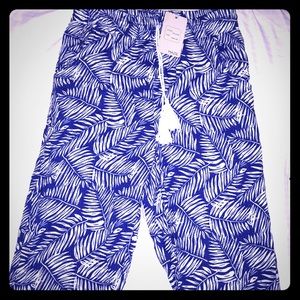 Palm leaves flowy pants